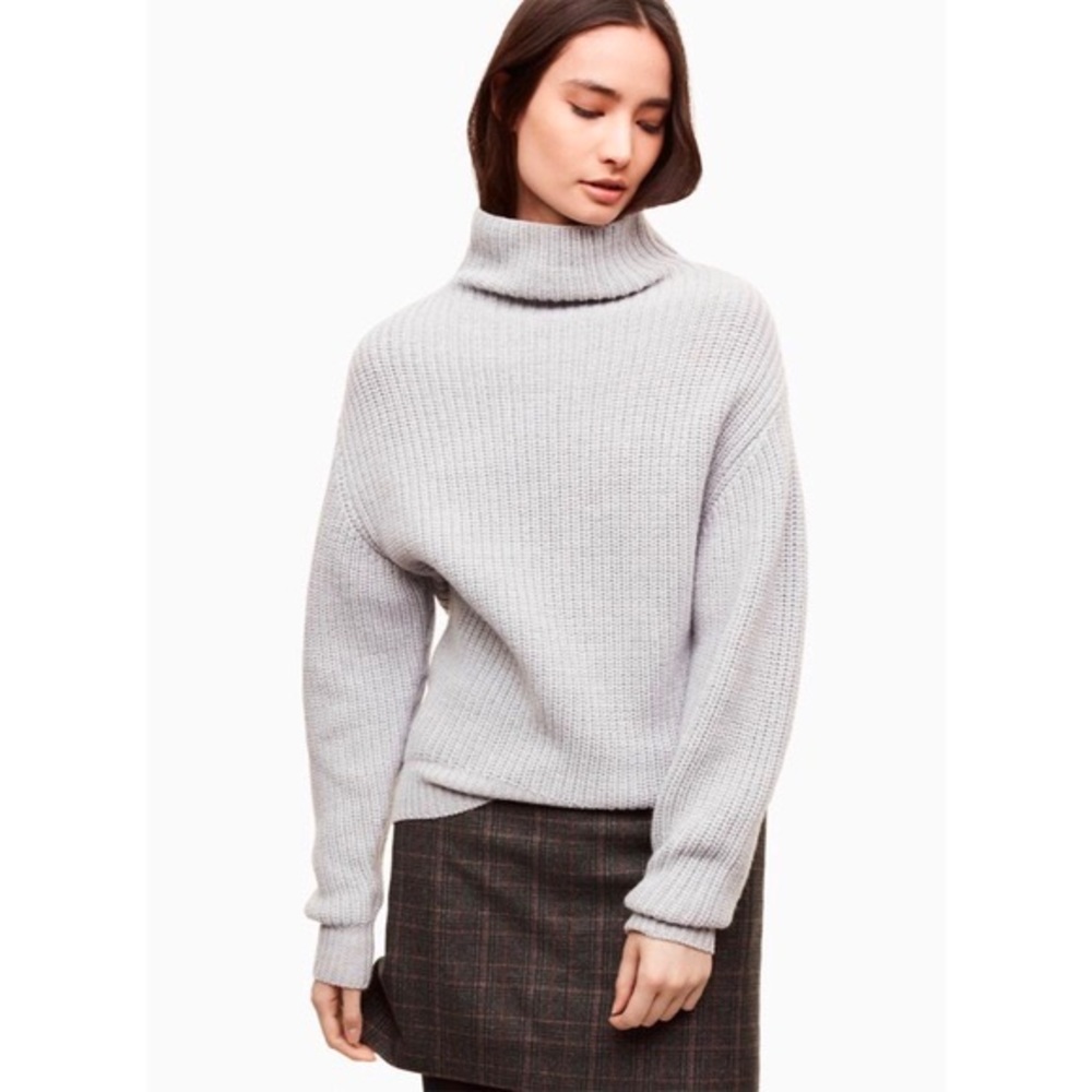 Aritzia Wilfred Montpellier sweater in heather birch